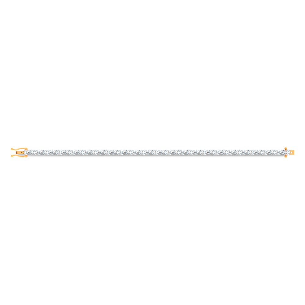 14K 4.98CT Certified Lab Grown Tennis Bracelet - Image 2