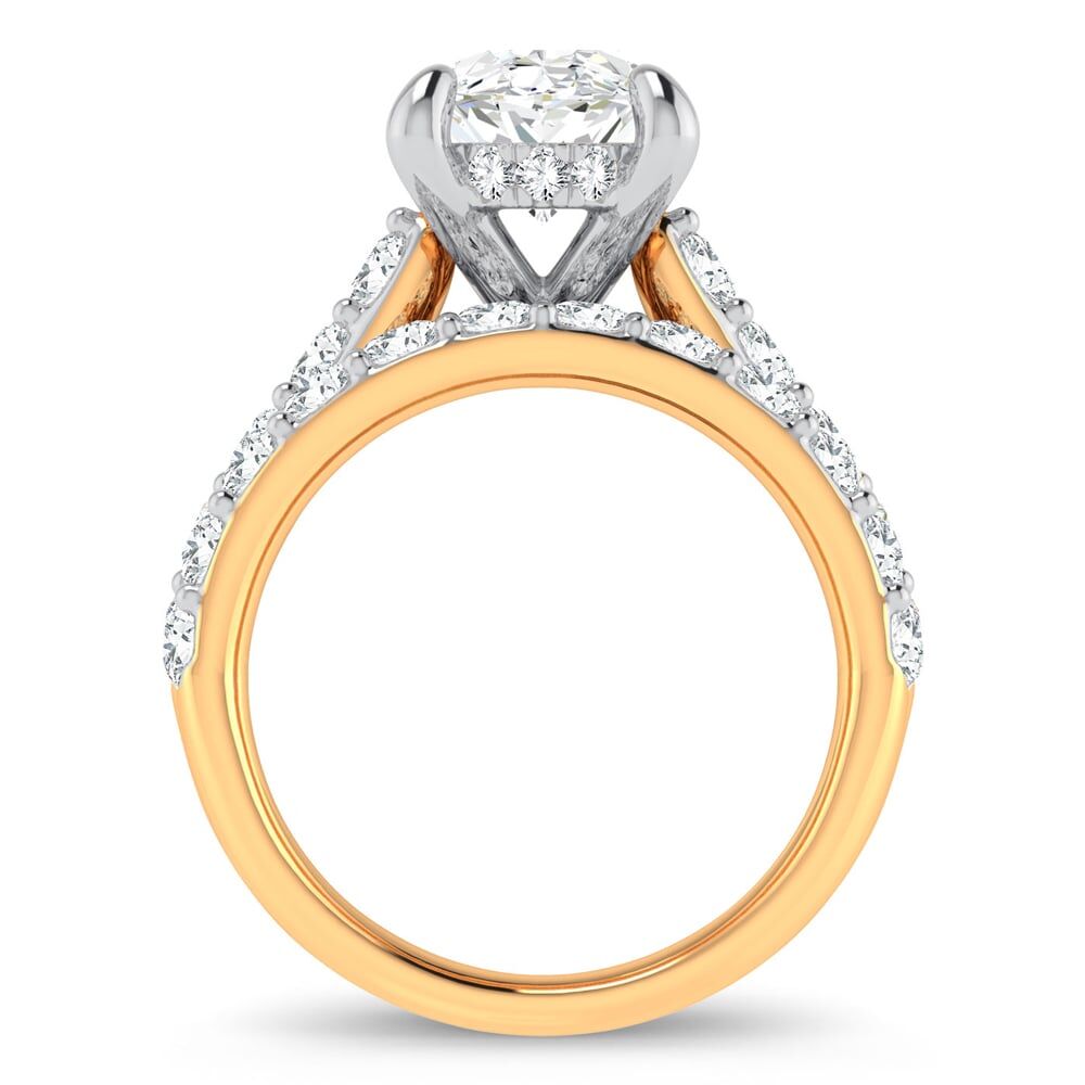 14K 5.00CT Certified Lab Grown Diamond Bridal Ring - Image 3