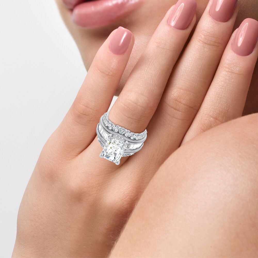 14K 7.33CT Certified Lab Grown Engagement Ring - Image 4