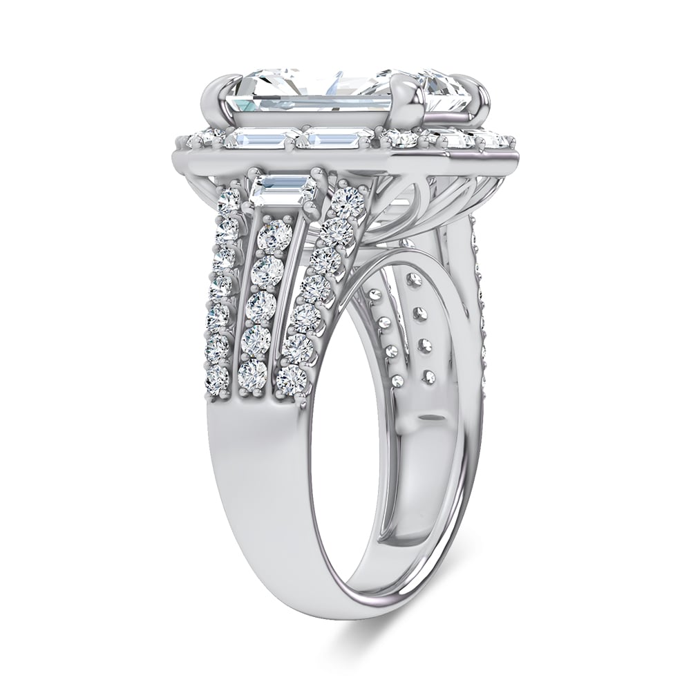 14K 6.60CT Certified Lab Grown Engagement Ring - Image 3