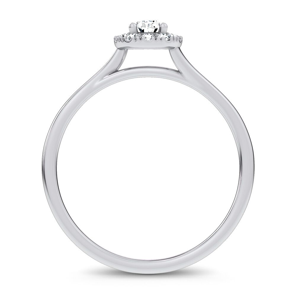 14K 0.33CT Certified Lab Grown Promise Ring - Image 3