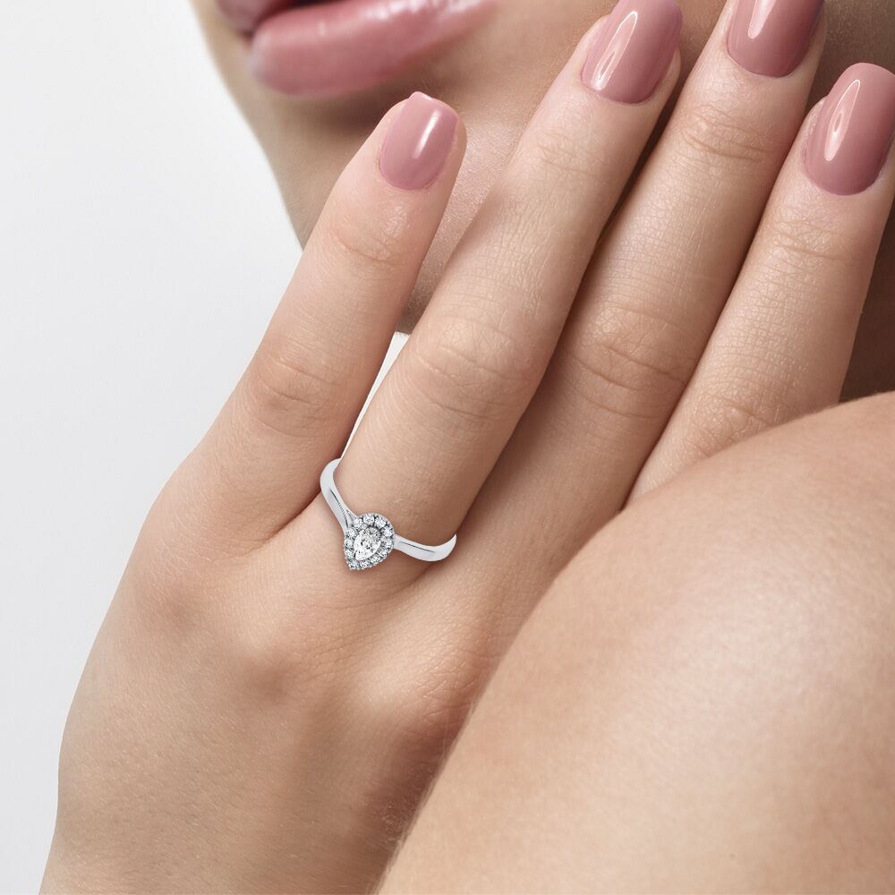 14K 0.33CT Certified Lab Grown Promise Ring - Image 4