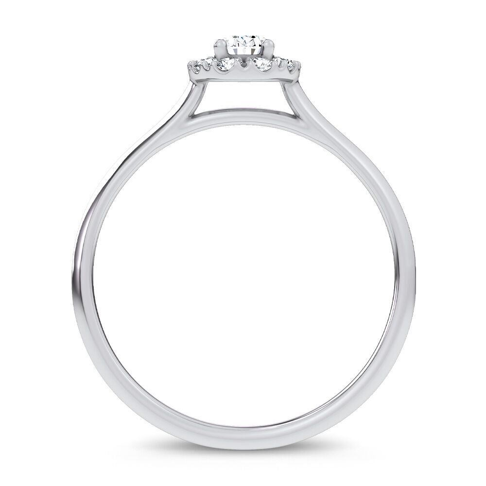 14K 0.33CT Certified Lab Grown Promise Ring - Image 3