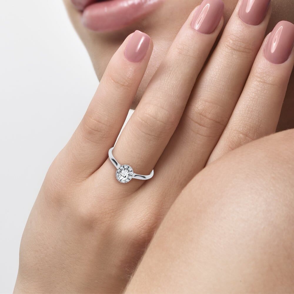 14K 0.33CT Certified Lab Grown Promise Ring - Image 4