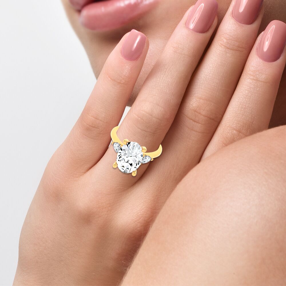 14K 6.61CT Certified Lab Grown Engagement Ring - Image 4