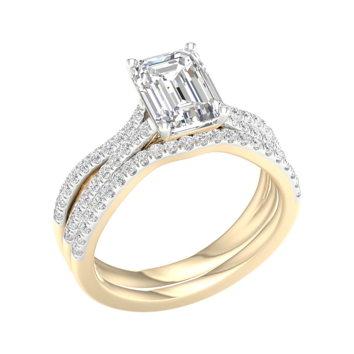 14K 2.40CT Lab Grown Diamond Bridal Set - Image 2