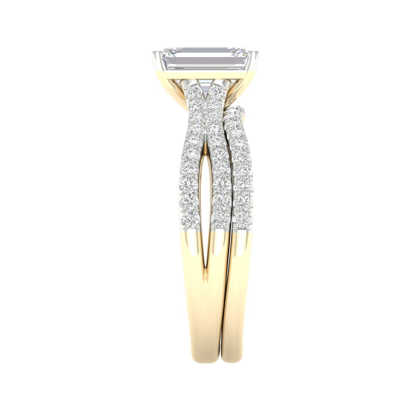 14K 2.40CT Lab Grown Diamond Bridal Set - Image 4